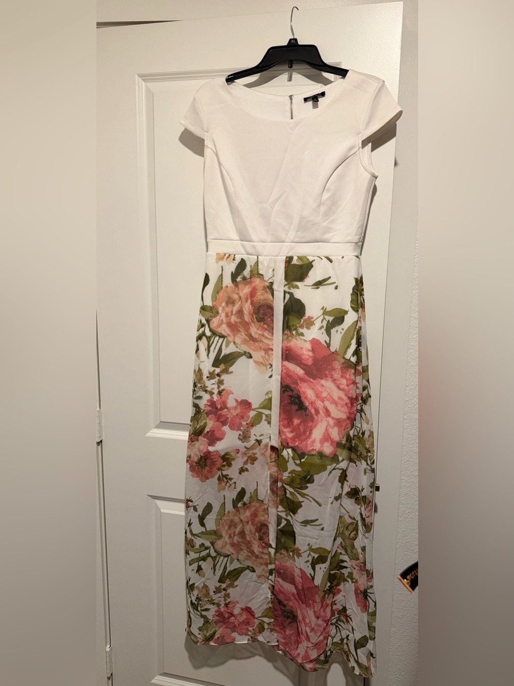Sami & Jo White Dress with Silver Zipper Detail